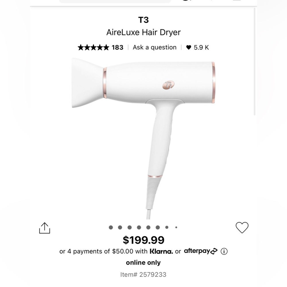 T3 Aire Luxe Hair Dryer